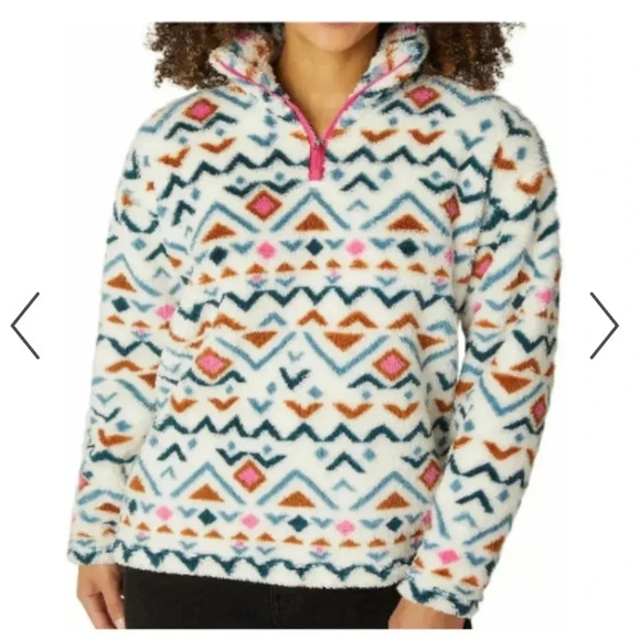 Eddie Bauer Tops - Eddie Bauer | Fleece 1/4 Zip Pullover with Western Pattern